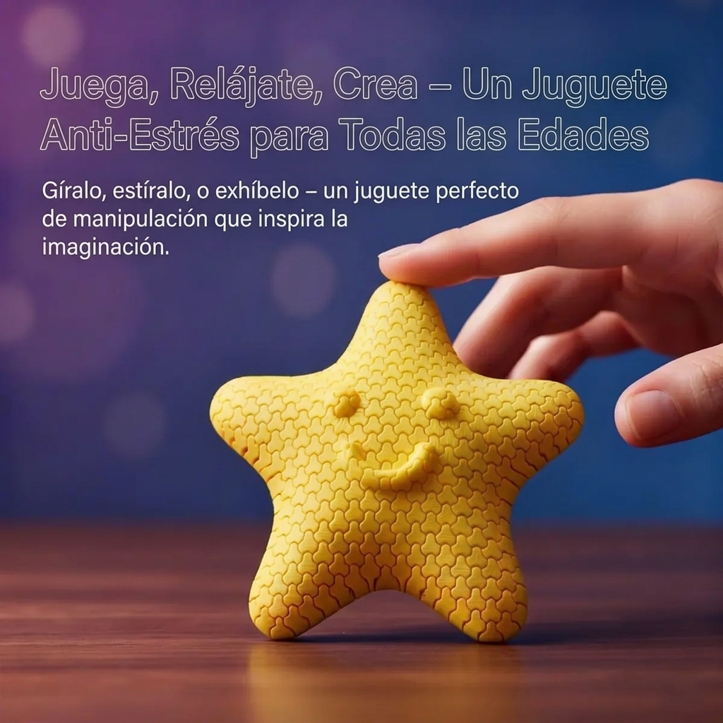 Fidget Estrella 3D- Amarillo - Imagen 2