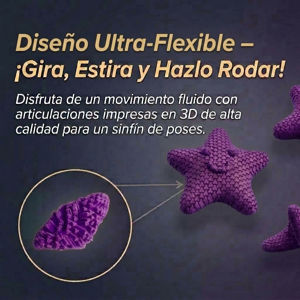 Fidget Estrella 3D- Morado - Imagen 5