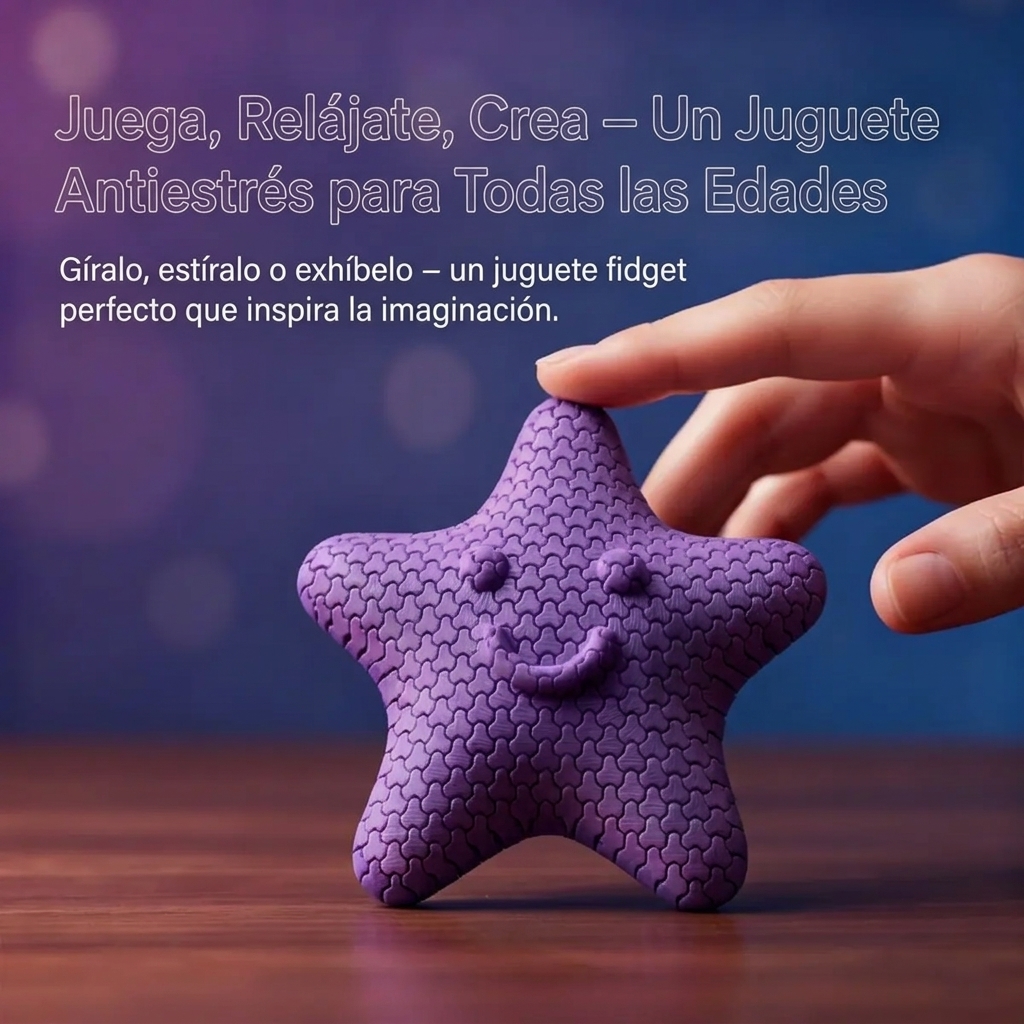 Fidget Estrella 3D- Morado - Imagen 2