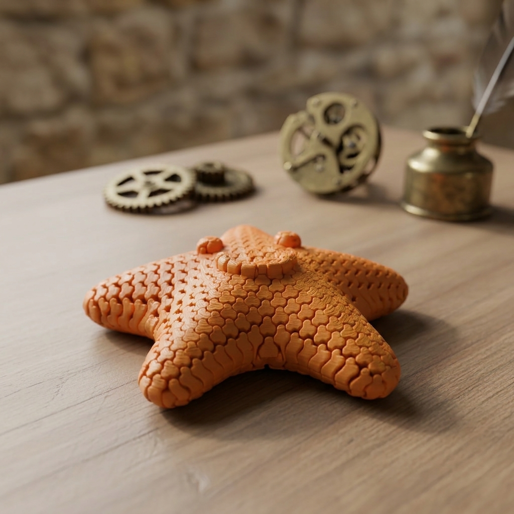Fidget Estrella 3D- Naranjo - Imagen 3