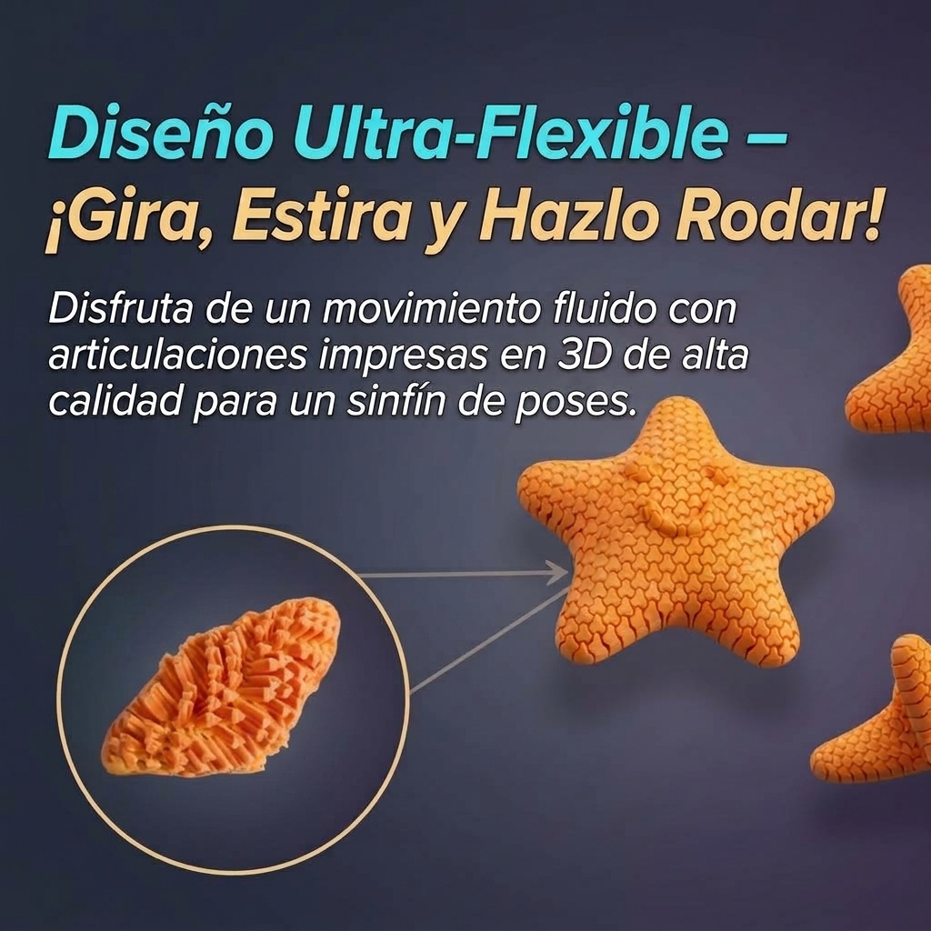 Fidget Estrella 3D- Naranjo - Imagen 4