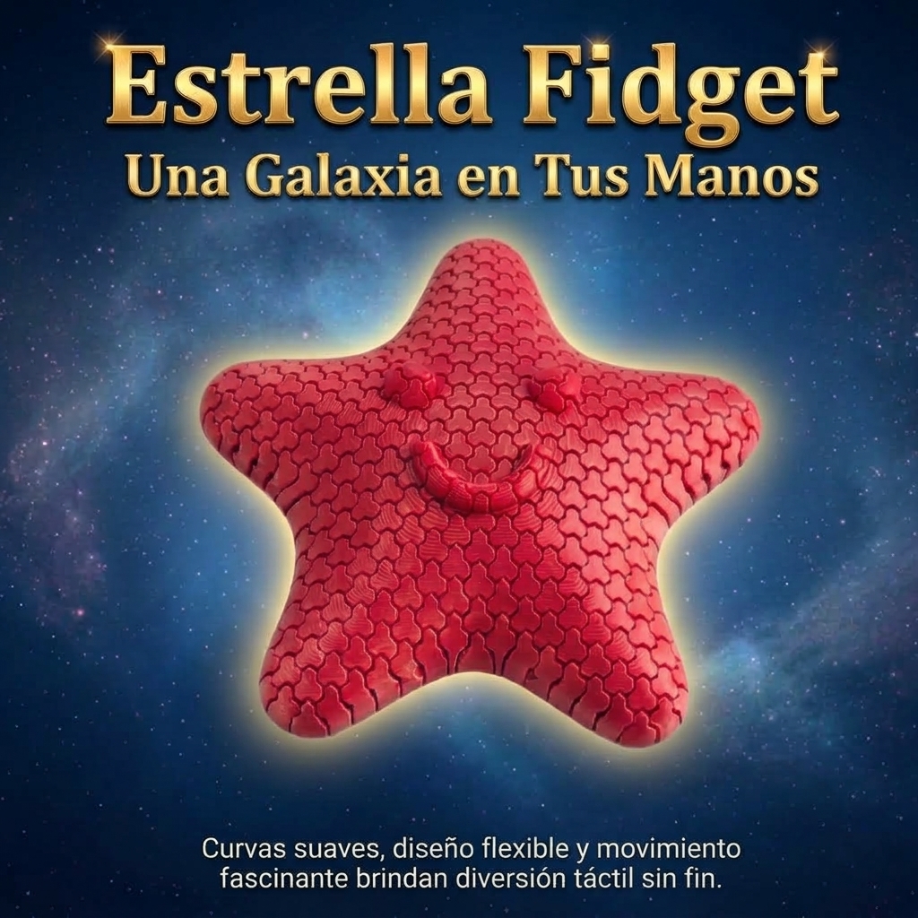Fidget Estrella 3D- Rojo - Imagen 4