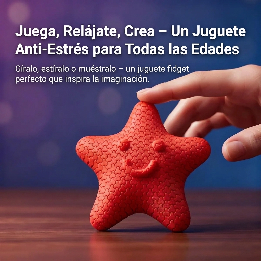 Fidget Estrella 3D- Rojo - Imagen 2