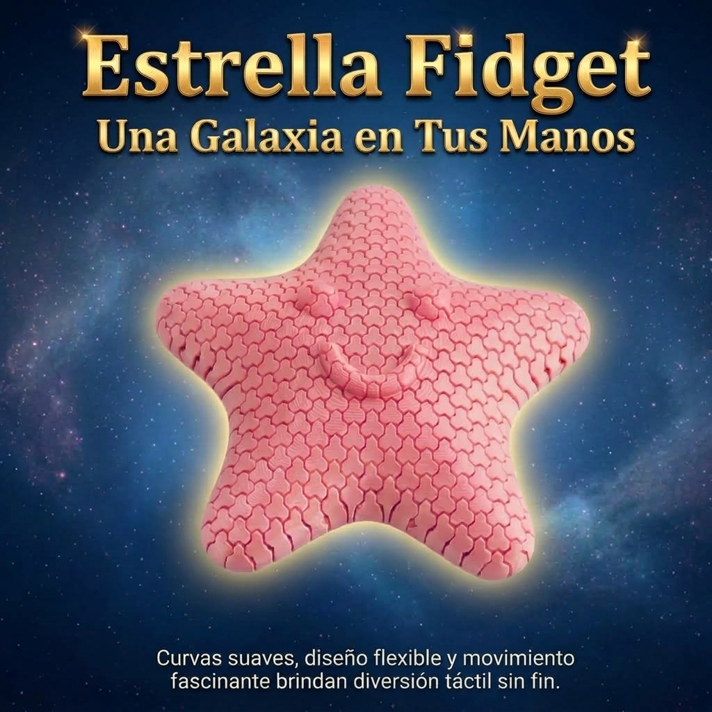 Fidget Estrella 3D- Rosado - Imagen 2