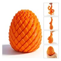Huevo Dragón Articulado 3D – Naranja