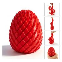 Huevo Dragón Articulado 3D – Rojo