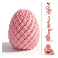 Huevo Dragón Articulado 3D – Rosado